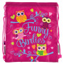 Сумка для обуви с 1 отделением и карманом SB-10 "Funny Birdies" розовая 556265 YES